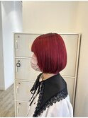 ブリーチ1回チェリーレッドカラー