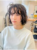 【morio成増 セリザワ】切りっぱなしボブ 強めパーマ