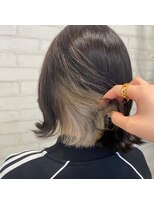 ビスイル 秋葉原店(Vis ill)&nbsp;ハイトーンホワイトブロンド×韓国風切りっぱなし小顔ボブ