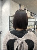 ボブ/ミニボブ/切りっぱなしボブ/前下がり/前下がりボブ/韓国