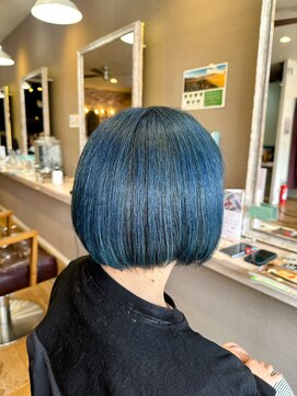 ヘアーメイクロージー 八軒店 (HAIR MAKE ROSY) インナーカラーショートカットショートボブハイライトメッシュ