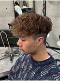 スペインカールパーマ/メンズ/刈り上げ/眉毛/ツイスト
