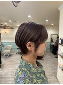 『サザワ」フェザーパーマチェリーブラウンミニウルフ