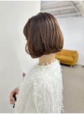 乾かすだけで収まる柔らかボブ
