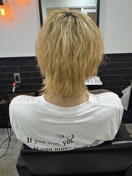 デューヘアー(due hair) MEN'S HAIR メンズウルフ×ハイトーン