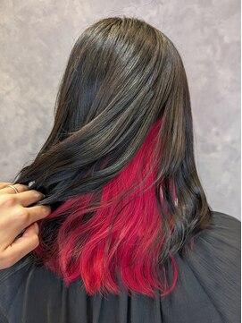 ザ ラブズ ラフズ ヘアー 本店(the loves laughs hair) レッドインナーカラー/ダブルカラー/ブリーチ