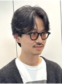 マッシュセンターパートスパイキーショートメンズカットmen's