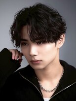 ルーシー 渋谷(LUCEY) センターパートフェザーパーマシャドウパーマメンズパーマ