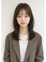 ゲイン(Gain)&nbsp;大人上品ロングレイヤー×透け感シースルーバング