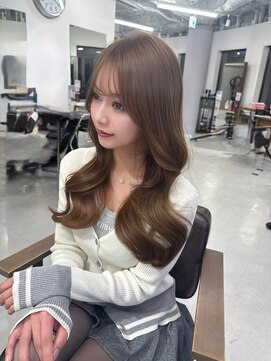 ハピネス 梅田茶屋町店(HAPPINESS) レイヤー/韓国ヘア/顔周りカット/ブリーチなし/ヘーゼルベージュ