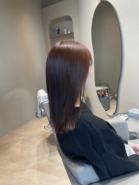 メル(MERu) ブリーチなしダブルカラーで作る品のあるピンクベージュ