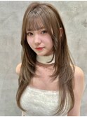 新潟/髪質改善/レイヤー/ハッシュカット/オリーブベージュ