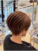 20代30代40代大人可愛い脱白ハイライトハンサムショート（2）