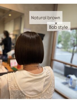 ティーズピーク(ty s peak) 【cut+color+treatment】ナチュラルブラウン×ボブスタイル