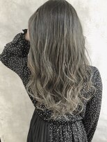 ムウ 難波(MOU)&nbsp;バレイヤージュ_グレージュカラーボブウルフココアベージュ