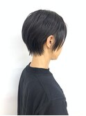 大人かわいい！前下がり/耳掛け黒髪/ショート/ハンサムショート