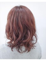 エイムヘアメイク 舟入店&nbsp;コテ巻き風パーマ×ウルフカット