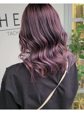 シェリー(cherie) 追いブリーチ必須☆大人気！コントラストラベンダーグレー☆