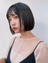 【GARDEN西川】小顔・くすみブルー・ミニボブ・切りっぱなしボブ