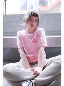 ケイト(kate) 【kate 大宮】ハイトーンピンクホワイトxウェーブボブ