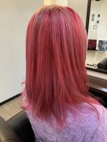 ヘアー デザイン トゥナンテ(hair design tunante)&nbsp;Pink mix red colour