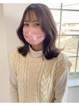 シロ 延岡店(SIRO) 【透明感カラー♪ミディアム髪質改善】宮崎延岡美容室SIROシロ