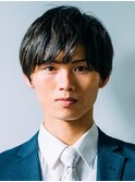 20代30代40代メンズビジネスツーブロックアッシュブラック