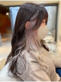 本八幡×インナーカラー×グレー×ケアブリーチ