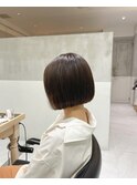 【佐久間史将】ぱっつんボブxナチュラルなブラウンカラー