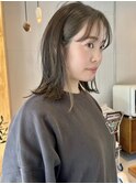 大人かわいいシースルーバング☆透明感ベージュ20代30代