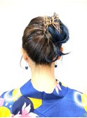 浴衣ヘアセット/推し活/ライブ/サイドのお団子ヘア