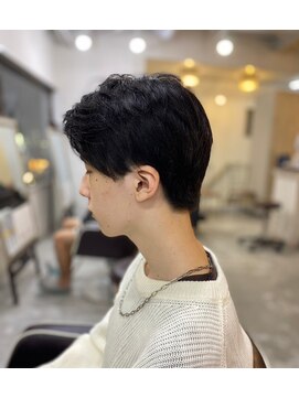 ソイクフ(SOY KUFU) MEN’S HAIR マッシュパーマアッシュブラックカルマパーマ