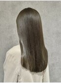 ブリーチなしオリーブグレージュロングレイヤー