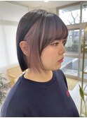 【racic】ヘムライトペールピンクカラーボブ　10代20代30代