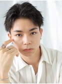 アップバング刈り上げグレーベージュカジュアルヘアb南越谷