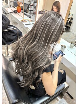 ブレンド 渋谷(BLend) 20代30代40代白髪ぼかしハイライト小顔ショートボブミニウルフ