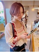 ショート×ピンクブラウン