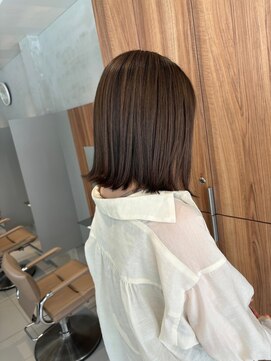 ガリカ 博多(Gallica) 【長まなみ】髪質改善カットに柔らかく透けるベージュカラー