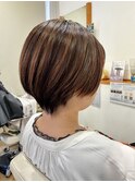 ナチュラルバレイヤージュショートバージョン