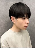 黒髪マッシュナチュラルマッシュメンズヘア韓国ツーブロック