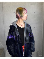 ヴァーディ オモテサンドウ(Vardy omotesando) random design/デザインカラー 前上がりボブ