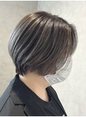 バレイヤージュ/船橋/くすみベージュ/細めハイライト