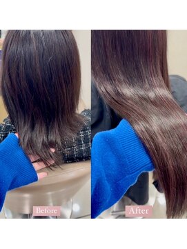 スタイル 横浜(STYLE) エクステ80本ピンクブラウングラデーションロング/長さだし