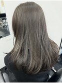ミディアム/ロング/レイヤー/グレージュ/カーキ/ブリーチなし