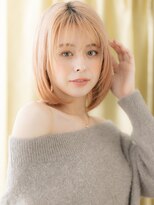 モッズヘア 上尾西口店(mod's hair)&nbsp;ハイトーンカラー透明感外国人風金髪ボブA0上尾20代30代