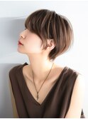 ショートボブ/マッシュショート/アッシュベージュ/大人ショート