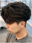 奈良men'sフェザーパーマフェザーショート