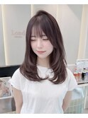 顔周り/小顔/レイヤー/髪質改善/韓国風巻き/ミルクティー/札幌