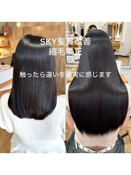 スカイ(SKY) 透明感カラー/髪質改善/縮毛矯正/韓国風レイヤーカット