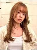 ブリーチなしダブルカラーオリーブベージュ大人可愛い透明感